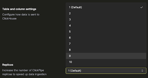 ClickPipes Replicas - How many ClickPipes replicas do I need? - Zoomed